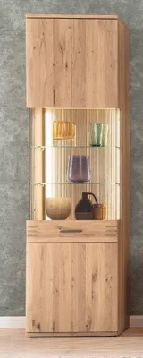 Produktbild von Vitrine Salvador | Balkeneiche Bianco | ohne Beleuchtung
