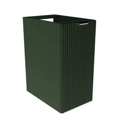 Produktbild von WENA Badezimmerschrank 30 cm, geriffelte Fronten, 1 Tür, Griffe aus Metall in der Farbe Gold Willy (Farbe: Salbei)