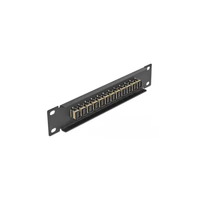 Produktbild von Delock 10" LWL Patchpanel 12 Port SC Simplex beige 1 HE schwarz