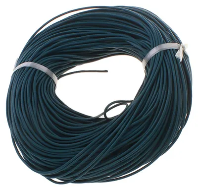 10m Lederband blau