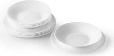 Produktbild von Excelsa Geschirrset 12-teiliges White Moon - Bormioli Rocco Glas Weiß
