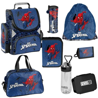 Produktbild von Mega Schulset XXL – SPIDERMAN 8-teiliges Schulranzen-Set Für Jungen & Mädchen Spider-Man