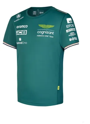 Produktbild von Aston Martin t-shirt, team, Kinder, grün, 2023 128