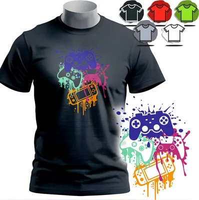 Zdjęcie produktu dla Koszulka T-Shirt Męski Wzory Do Wyboru - Game Geimer Dla Gracza - Xl