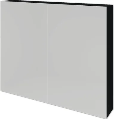 Produktbild von Spiegelschrank Sanox 80 x 13 x 65 cm schwarz matt 2-türig