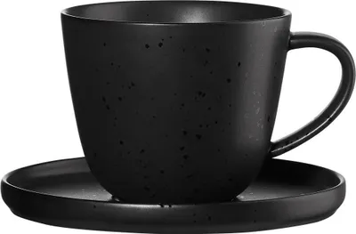 Image de ASA Vorteilsset 6er Set Kaffeetasse mit Unterer, kuro schwarz coppa 19020190