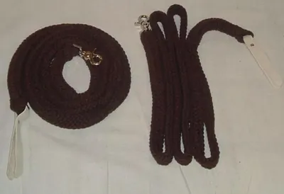 Immagine prodotto di Redini in cotone 2,05m marrone - redini - redini western - redini in corda - corda - cotone