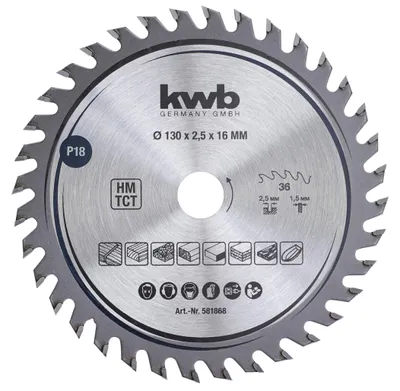 Productafbeelding van kwb 581868: Cirkelzaagblad, 130 x 16 mm, 1 stuk