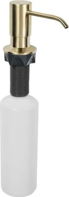 Image de Distributeur de savon à encastrer, rond, or mat