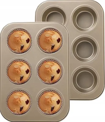 Produktbild von Stahl-Muffinformen 2 Stück Antihaftbeschichtet Backblech