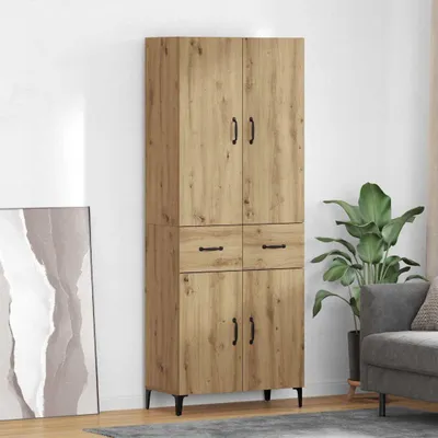 Produktbild von vidaXL Highboard Artisan-Eiche 69,5 x 34 x 180 cm Holzwerkstoff