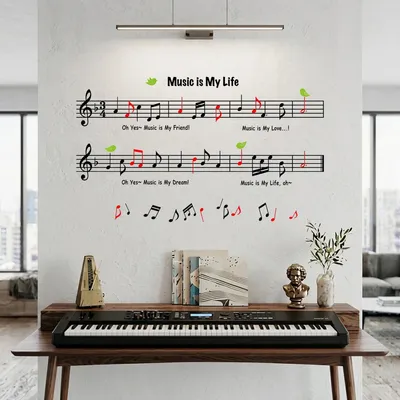 Produktbild von Wandaufkleber, dekorative Klebefolien, „Musik ist mein Leben“