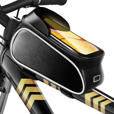 Obrázek produktu pro Vodotěsná cyklistická brašna Wisam pro smartphony do 6,5'' v černé barvě