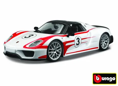Obrázek produktu pro Bburago 1:24 Race Porsche 918 Weissach bílá 18-28009