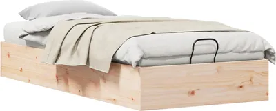Image de Cadre de lit ottoman avec rangement Naturel 70 x 190 cm