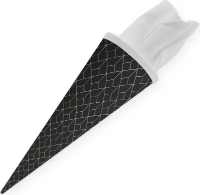 Produktbild von itenga Geschwister Schultüte 35cm "Muster abstrakt" schwarz weiß