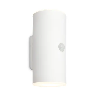 Produktbild von Briloner Lima LED Wandleuchte Aussen, Bewegungsmelder, Dämmerungssensor, Akku, Weiß, Maße: 15,5 x 7 x 8,5 cm