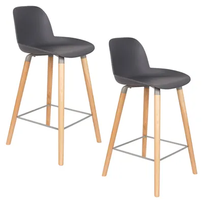 Produktbild von Zuiver Albert Kuip Barhocker 65 cm Dunkelgrau - 2 er Set