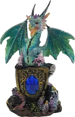 Produktbild von Drache blau mit Kristall
