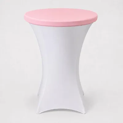 Obrázok produktu pre Strečový poklop na barový bistro stolík Ø 80 cm – elastický, nekrčivý - Ružová