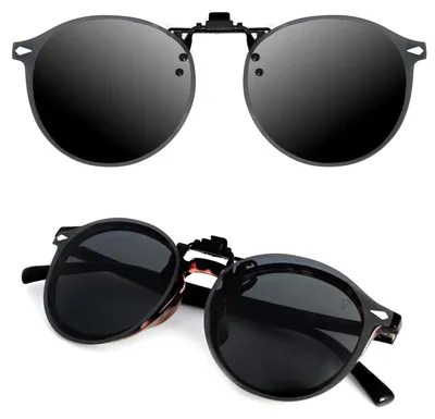 Produktbild von CREYESTAL Polarisiert Sonnenbrillen Aufsatz Brille, Sonnenbrille Clip, Anhebbar und Ultraleicht, Herren, Damen 100% UV400
