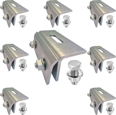 Produktbild von 2 Module Montageset Blechdachklemme mit Sechskantkopf 17