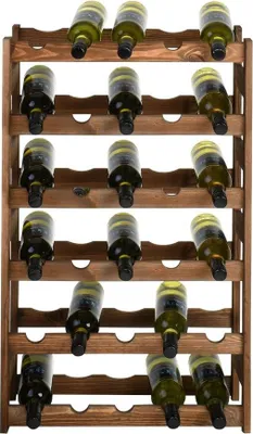 Produktbild von Weinregal SIMPLEX Modell 2, Holz braun gebeizt