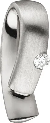 Produktbild von Anhänger 950 Platin teil matt 1 Diamant Brillant 0,06ct. Platinanhänger