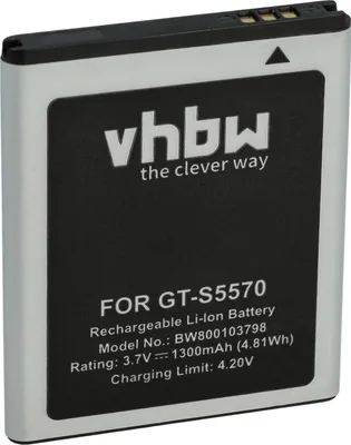 Produktbild von vhbw Akku kompatibel mit Samsung DoubleTime SGH-i857 Handy Smartphone Telefon (1300 mAh, 3,7 V, Li-Ion)