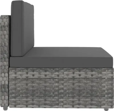 Produktbild von Modulares Mittelsofa Poly Rattan Grau