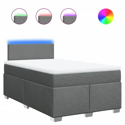Produktbild von Boxspringbett mit Matratze Dunkelgrau 120x190 cm Stoff