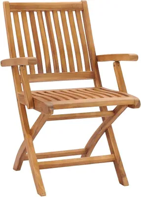 Produktbild von vidaXL Gartenstühle 2 Stk. mit Cremeweißen Kissen Teak Massivholz