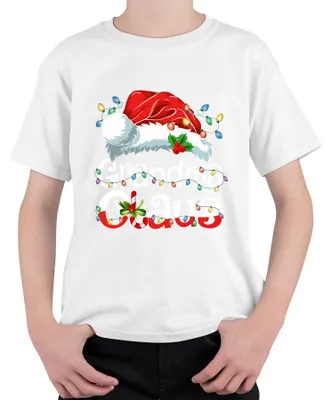 Produktbild von Grandma Claus Weihnachten Oma Geschenk Lichterkette Zuckerstange Kinder T-Shirt, Weiß, 116