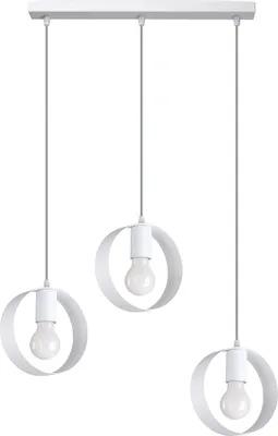 Produktbild von Hängeleuchte TITRAN 3 biała 3xE27 15W Stahl 110x5x56cm Sollux Lighting