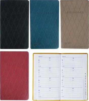 Produktbild von Stylex 46606 8x15cm Farb. Sort. Uni Adressbuch Papierbezug