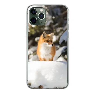 Produktbild von MuchoWow® Handyhülle Schutzhülle Hülle für iPhone 11 Pro Fuchs - Schnee - Baum Silikon Softcase Handy Hülle - Handy