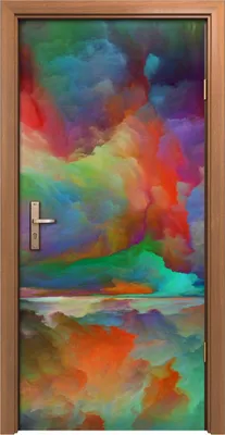Produktbild von Türposter 90x200 cm Türaufkleber Türtapete Türfolie Klebefolie surreale abstrakte Landschaft