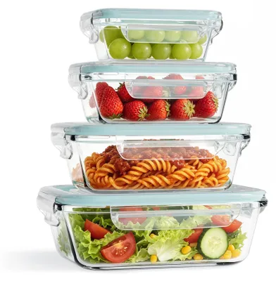 Vorratsdosen-Set 4tlg. Borosilikatglas 1040/640/370/180 ml luftdicht
