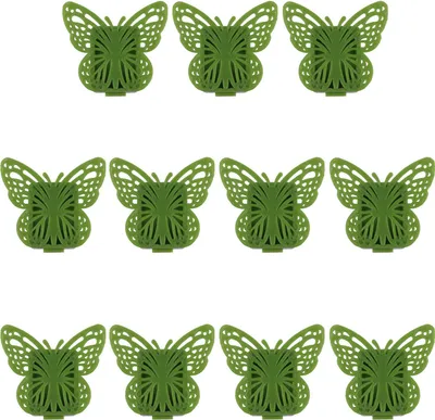 Produktbild von 10/100 Stück Ranken-Befestigungsklammern, Kletterpflanzen-Befestigungsklammern mit selbstklebendem Aufkleber, Schmetterlingsform, Wandranken-Befestigungsklammern für die Innen- und Außendekoration