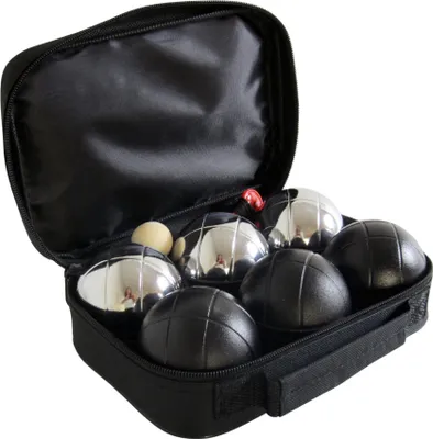 Immagine prodotto di Set da bocce MASTER 6 palline cromate e nere, rivestimento in nylon