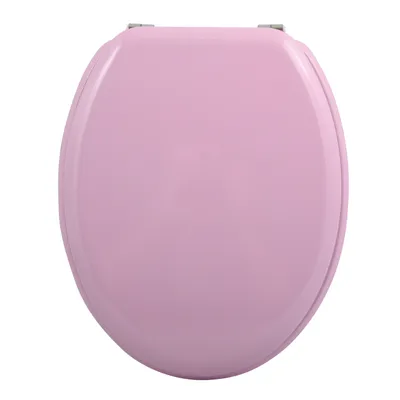 Immagine prodotto di MSV Sedile WC Copriwater MDF con anima in legno "Rosa" Cerniere in acciaio inossidabile - Qualità eccellente e robusta