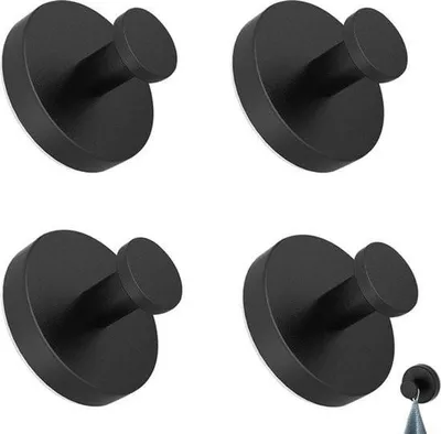 Produktbild von 4er-Set Haken mit Saugnapf – Leistungsstarke Saugnapfhaken – Handtuchhalter – Wiederverwendbar – Aufhängehaken mit Saugnapf – Drehbare Saugnapfhaken – Wasserdichte Haken für Küche und Bad – Vakuum-Wandhaken – Für Fenster, Glas, Bad und Küche