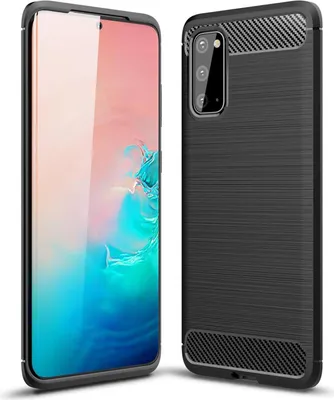 Produktbild von TPU kryt pro mobilní telefon Samsung Galaxy S20 ochranný kryt carbon look ochranné pouzdro