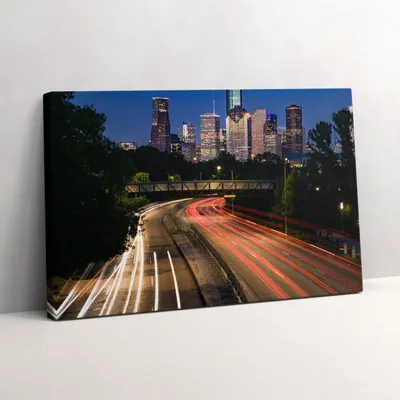 Produktbild von Landstraße zur Stadt – Leinwandbild Wandbild – 60x40 cm – Leinwandbilder – Wandbilder – Schlafzimmer – Flur