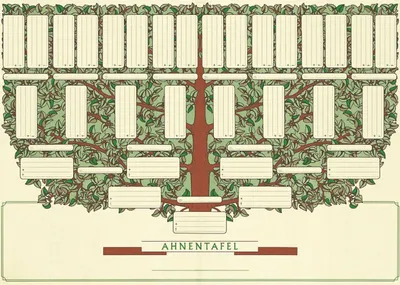 Image de RNK Verlag 2803 Tableau d'ascendance "Petit arbre" pour 5 générations, DIN A3 horizontal, 190g/qm