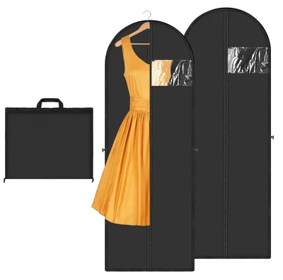 Kleidersäcke 2 Stück 180x60 cm schwarz Reisetasche