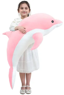 Obrázek produktu pro Velký plyšový delfín, ideální jako plyšová hračka pro děti, má 100 cm