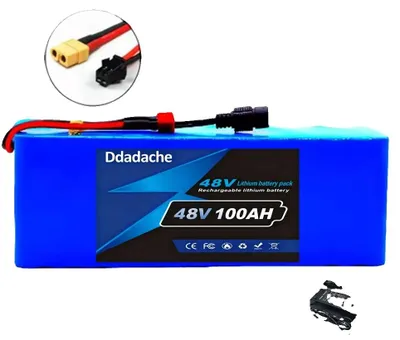 Immagine prodotto di Batteria agli ioni di litio, capacità di 100000 mAh, compatibilità 48V, connettore XT60 SM 54.6V