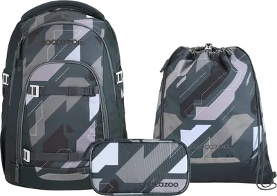 Produktbild von Coocazoo, Schulrucksack-Set MATE Dark Race 3-teilig