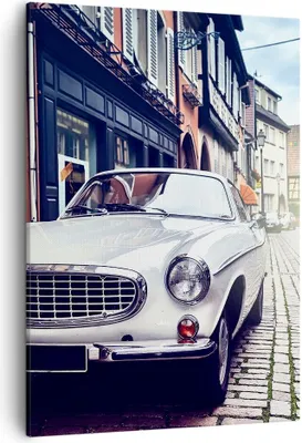 Produktbild von Bild auf Leinwand - Leinwandbild - Einteilig - Auto Straße Haus - 50x70cm - Wand Bild - Wanddeko - Wandbilder - Leinwanddruck - Kunstdruck - Wanddekoration - Leinwand bilder - Wandbild - PA50x70-3677